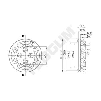 Patin, tampon caoutchouc cric TEDGUM 00848899