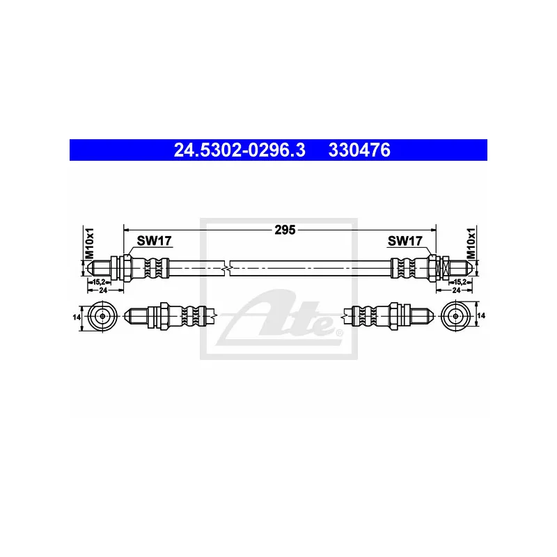 Flexible de frein ATE 24.5302-0296.3