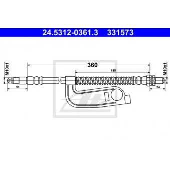 Flexible de frein ATE 24.5312-0361.3