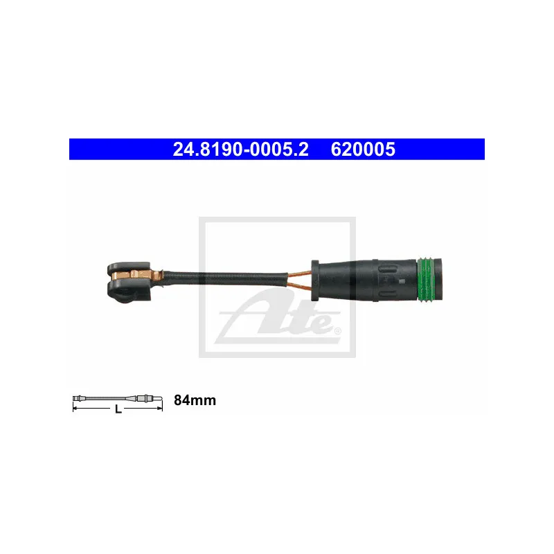 Contact d'avertissement, usure des plaquettes de frein ATE 24.8190-0005.2