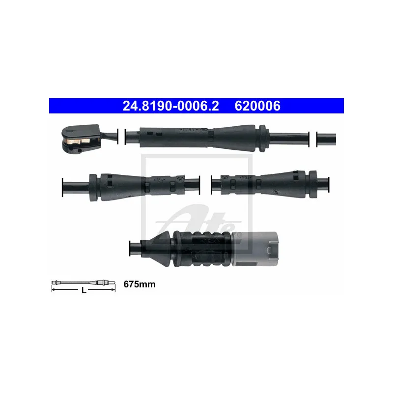 Contact d'avertissement, usure des plaquettes de frein ATE 24.8190-0006.2