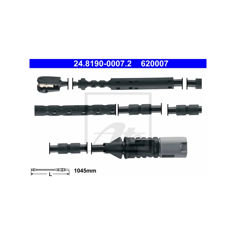 Contact d'avertissement, usure des plaquettes de frein ATE 24.8190-0007.2