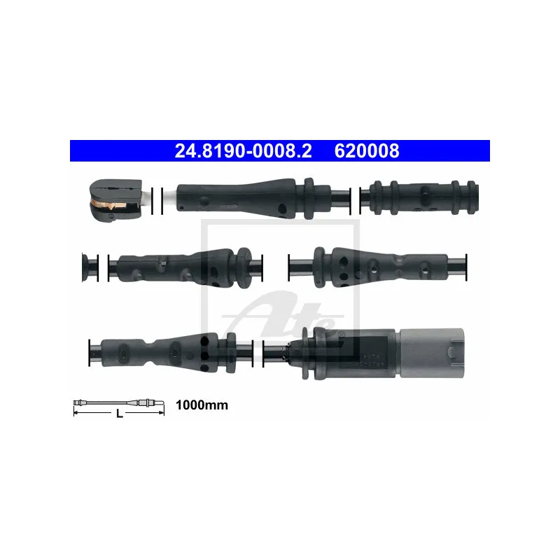 Contact d'avertissement, usure des plaquettes de frein ATE 24.8190-0008.2