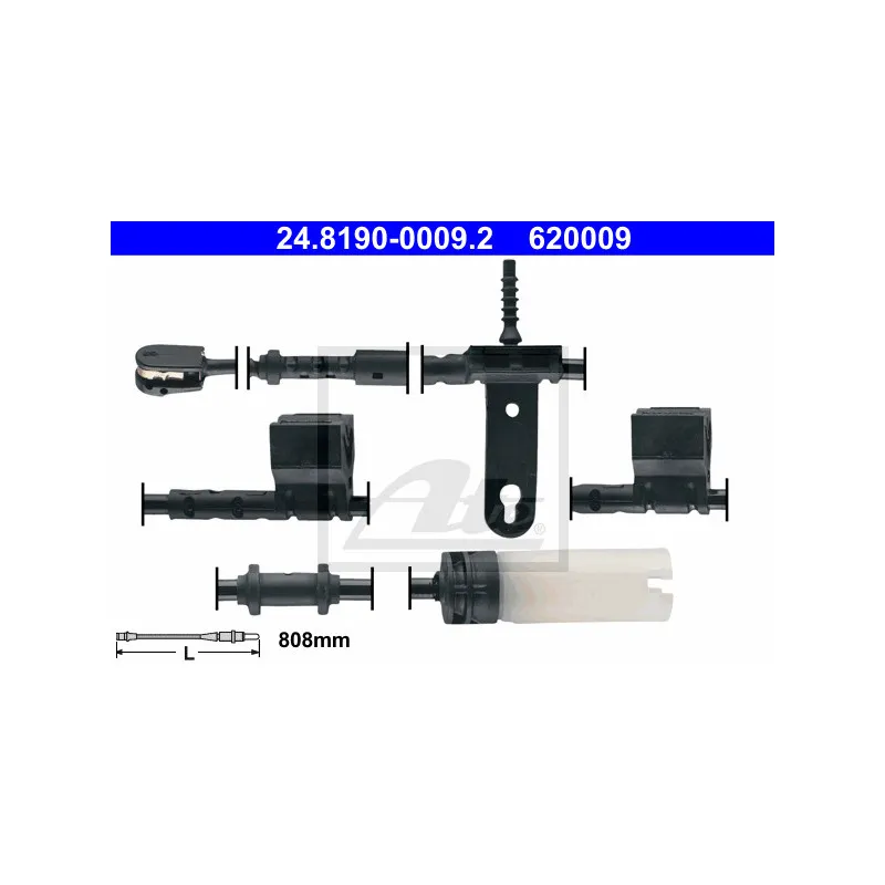 Contact d'avertissement, usure des plaquettes de frein ATE 24.8190-0009.2