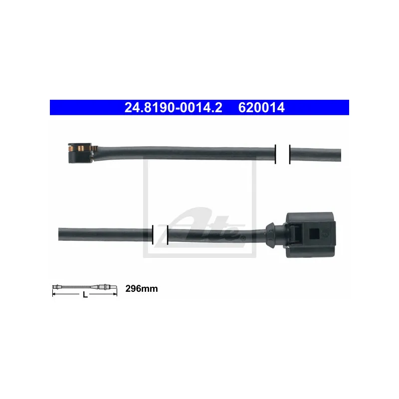 Contact d'avertissement, usure des plaquettes de frein ATE 24.8190-0014.2
