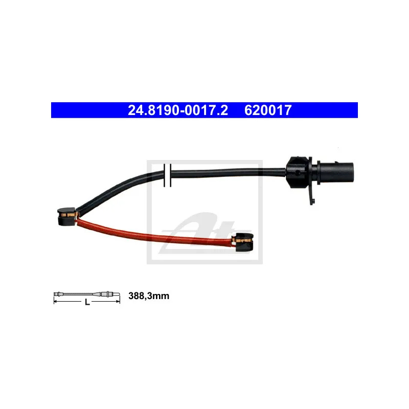 Contact d'avertissement, usure des plaquettes de frein ATE 24.8190-0017.2