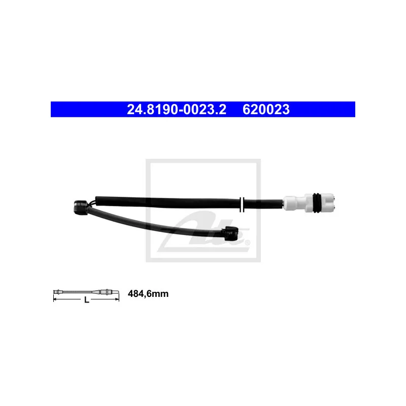 Contact d'avertissement, usure des plaquettes de frein ATE 24.8190-0023.2