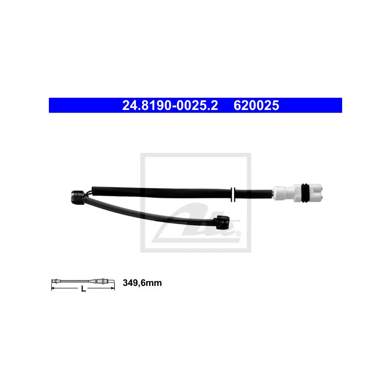 Contact d'avertissement, usure des plaquettes de frein ATE 24.8190-0025.2