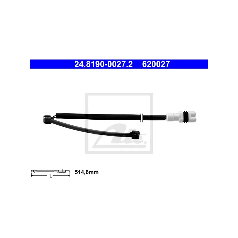 Contact d'avertissement, usure des plaquettes de frein ATE 24.8190-0027.2
