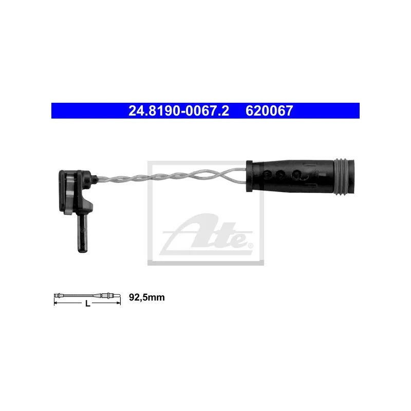 Contact d'avertissement, usure des plaquettes de frein ATE 24.8190-0067.2
