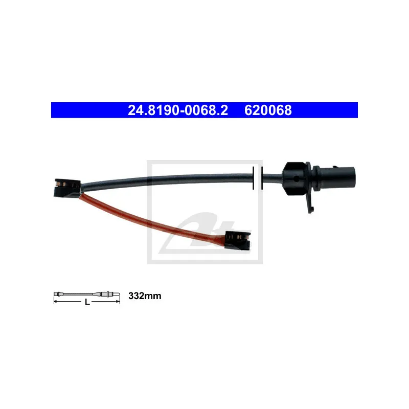 Contact d'avertissement, usure des plaquettes de frein ATE 24.8190-0068.2
