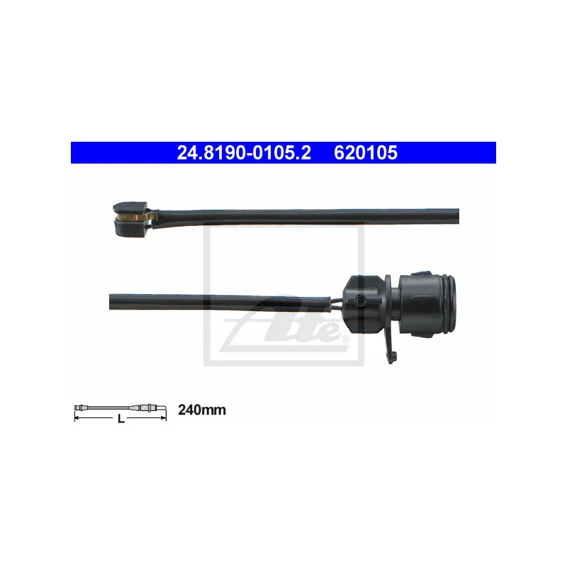 Contact d'avertissement, usure des plaquettes de frein ATE 24.8190-0105.2
