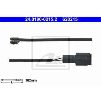 Contact d'avertissement, usure des plaquettes de frein ATE 24.8190-0215.2