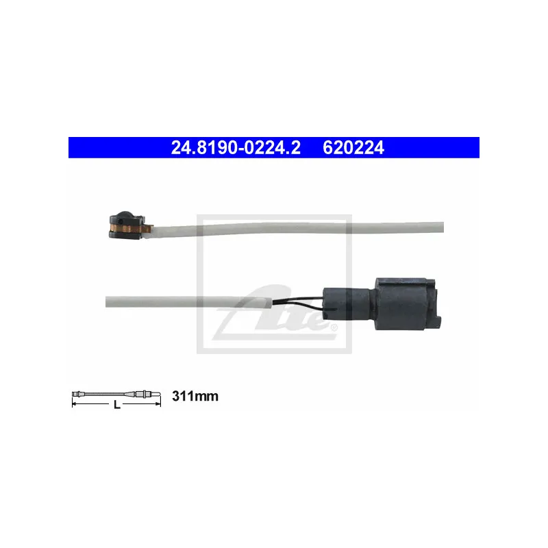 Contact d'avertissement, usure des plaquettes de frein ATE 24.8190-0224.2