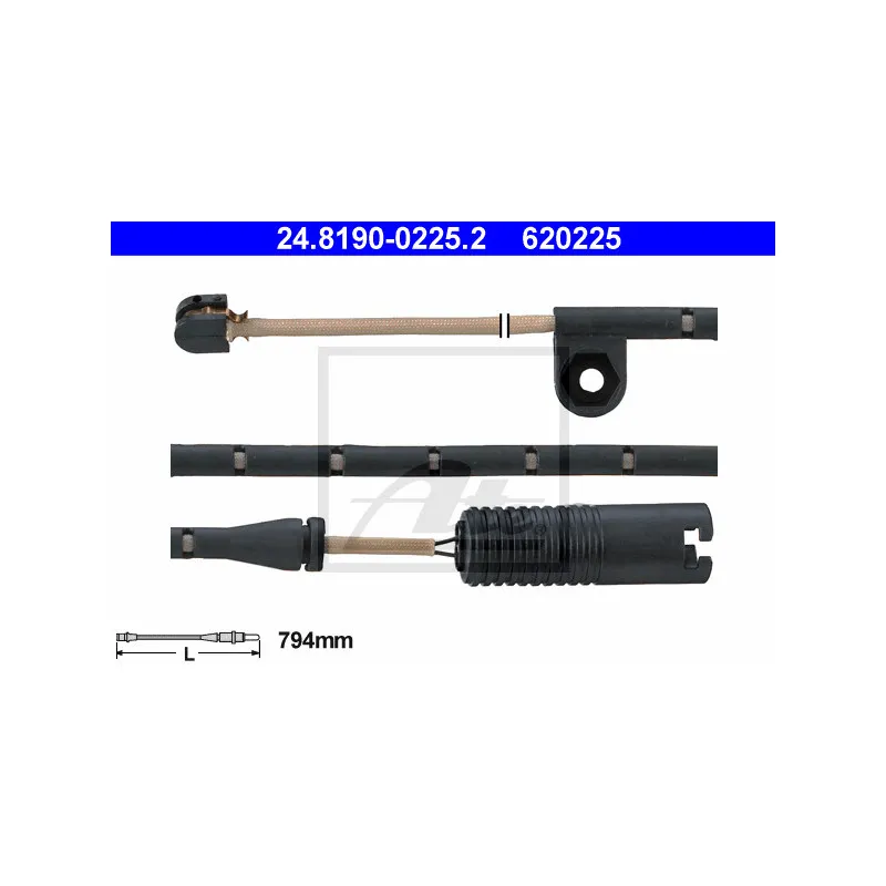 Contact d'avertissement, usure des plaquettes de frein ATE 24.8190-0225.2