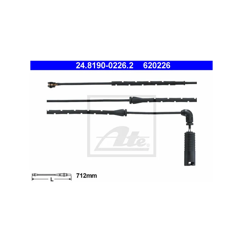 Contact d'avertissement, usure des plaquettes de frein ATE 24.8190-0226.2