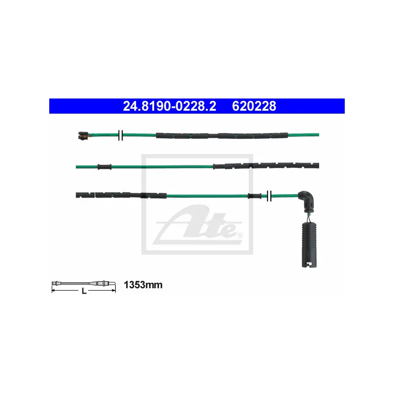 Contact d'avertissement, usure des plaquettes de frein ATE 24.8190-0228.2