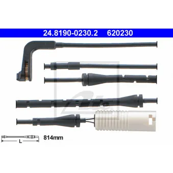 Contact d'avertissement, usure des plaquettes de frein ATE 24.8190-0230.2