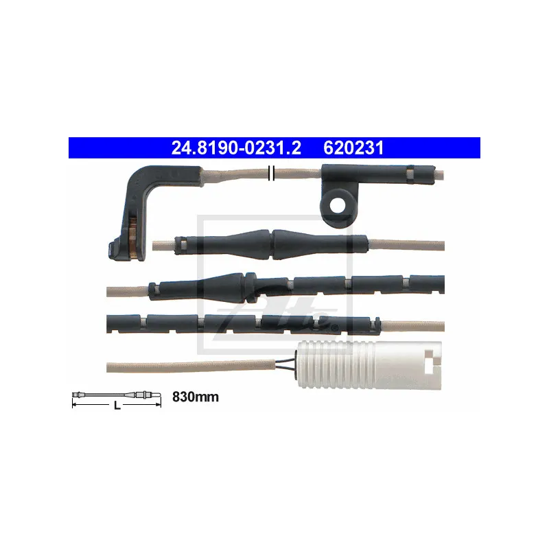 Contact d'avertissement, usure des plaquettes de frein ATE 24.8190-0231.2