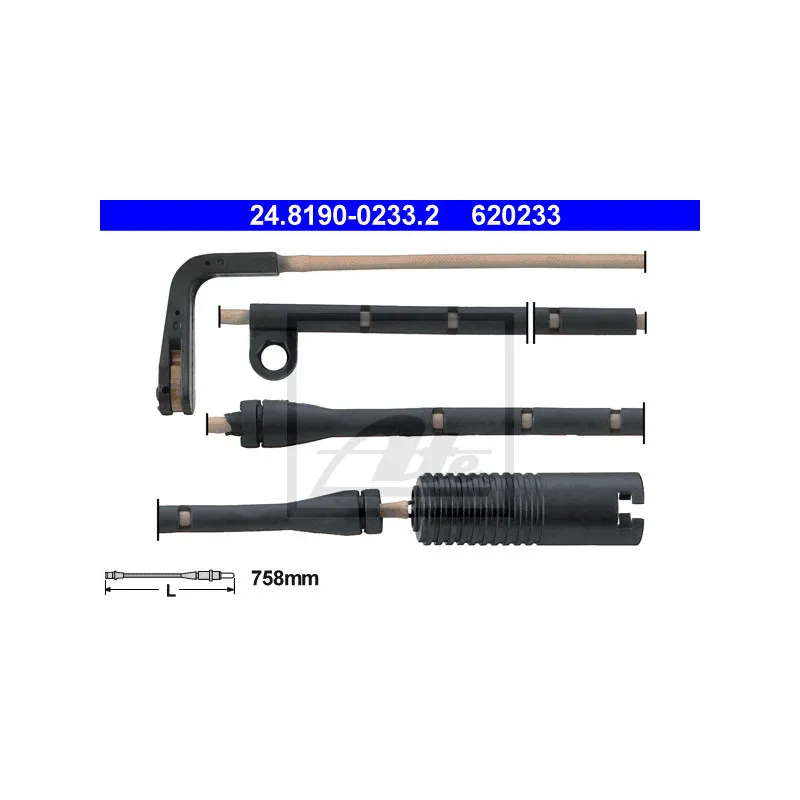 Contact d'avertissement, usure des plaquettes de frein ATE 24.8190-0233.2
