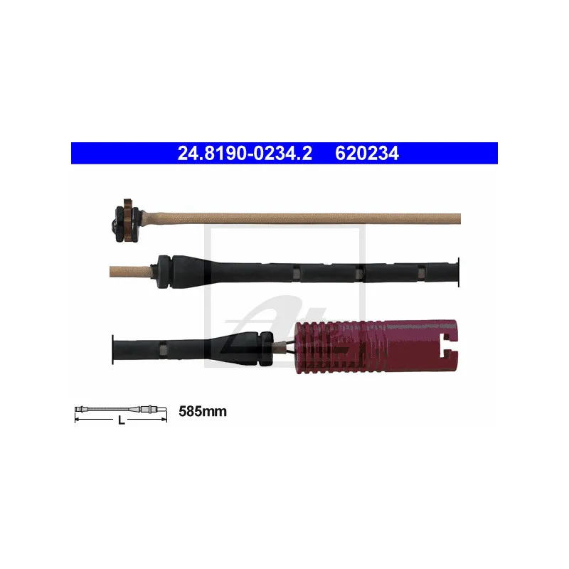 Contact d'avertissement, usure des plaquettes de frein ATE 24.8190-0234.2
