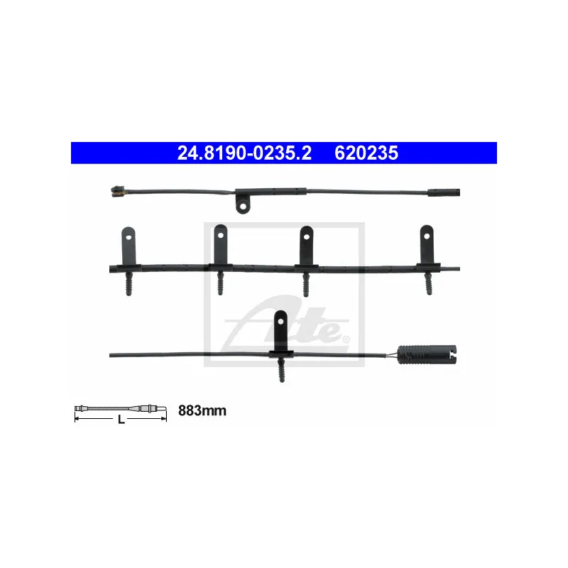 Contact d'avertissement, usure des plaquettes de frein ATE 24.8190-0235.2