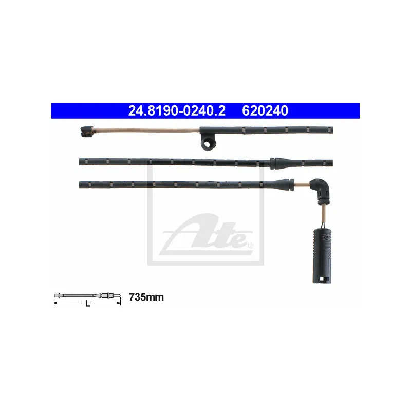 Contact d'avertissement, usure des plaquettes de frein ATE 24.8190-0240.2
