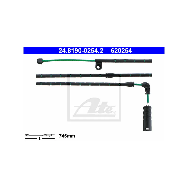 Contact d'avertissement, usure des plaquettes de frein ATE 24.8190-0254.2