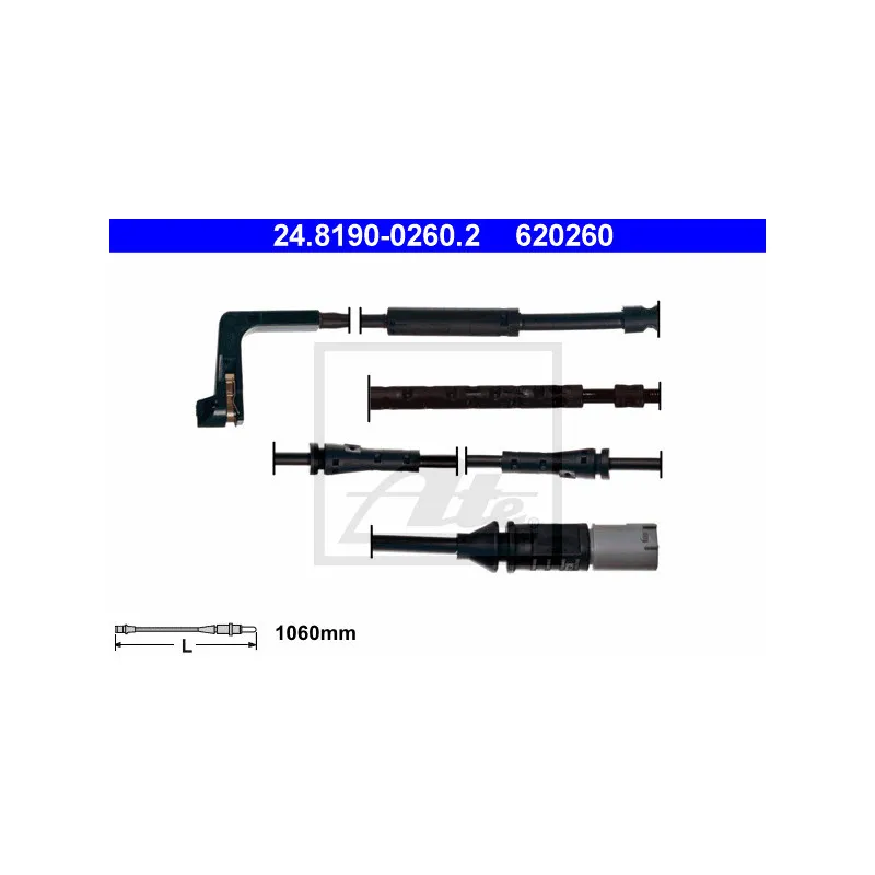 Contact d'avertissement, usure des plaquettes de frein ATE 24.8190-0260.2