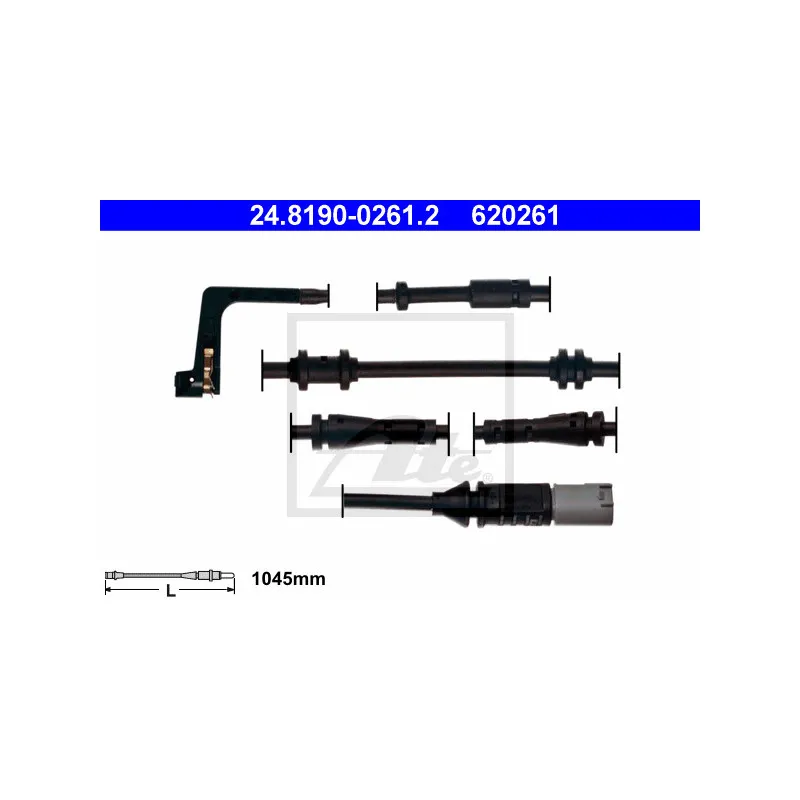Contact d'avertissement, usure des plaquettes de frein ATE 24.8190-0261.2