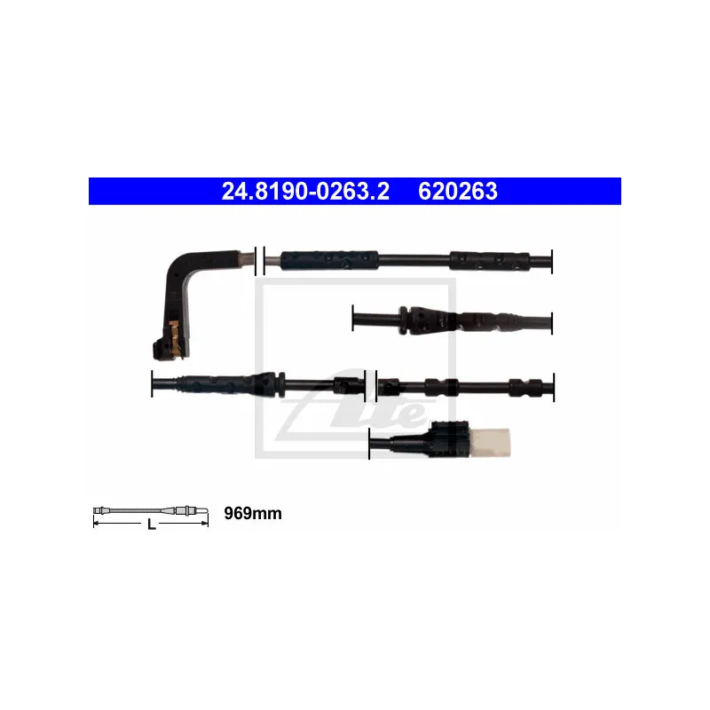 Contact d'avertissement, usure des plaquettes de frein ATE 24.8190-0263.2