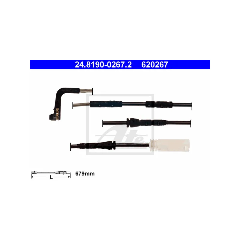 Contact d'avertissement, usure des plaquettes de frein ATE 24.8190-0267.2