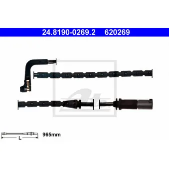 Contact d'avertissement, usure des plaquettes de frein ATE 24.8190-0269.2