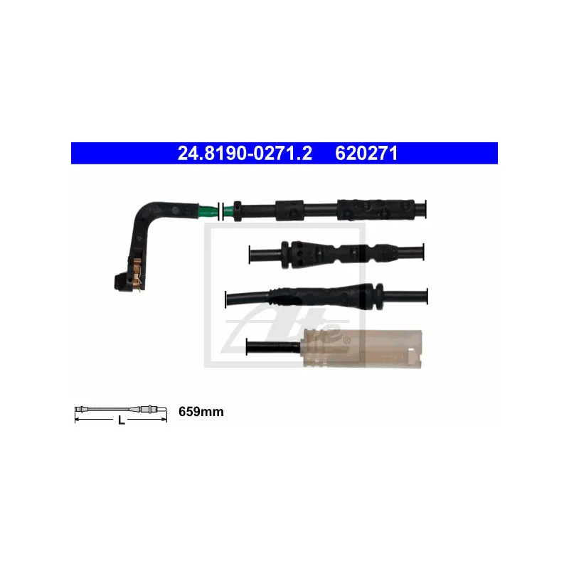 Contact d'avertissement, usure des plaquettes de frein ATE 24.8190-0271.2