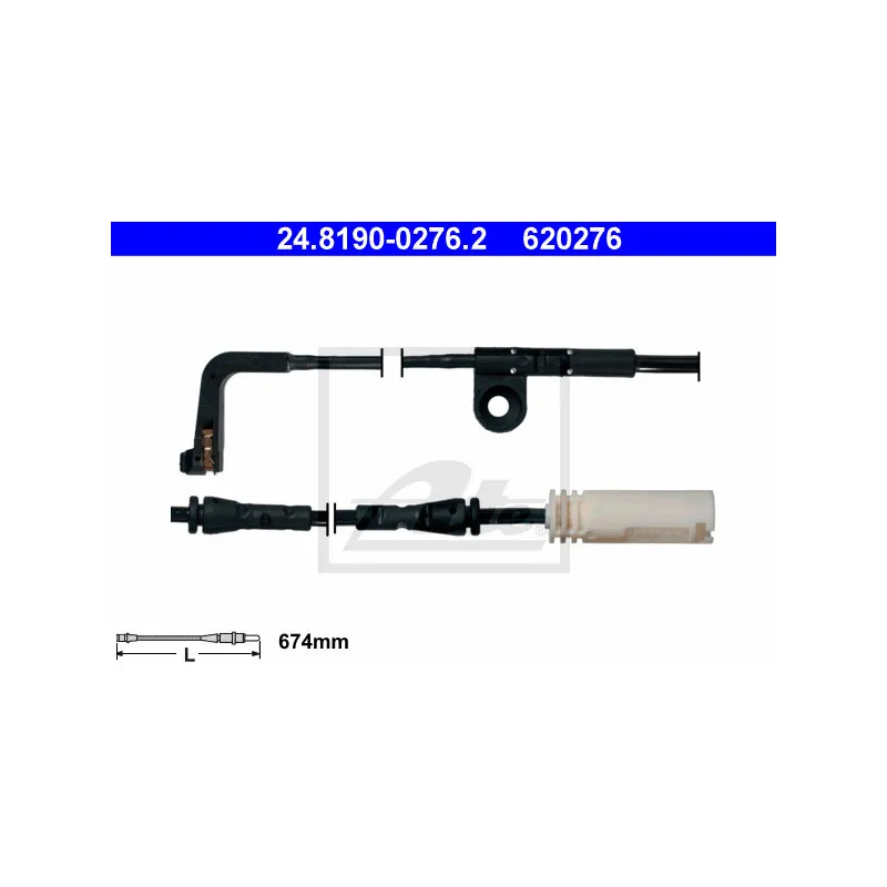 Contact d'avertissement, usure des plaquettes de frein ATE 24.8190-0276.2