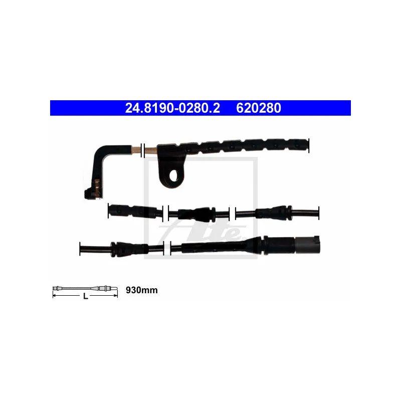 Contact d'avertissement, usure des plaquettes de frein ATE 24.8190-0280.2