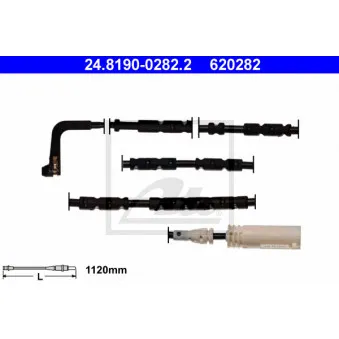 Contact d'avertissement, usure des plaquettes de frein ATE 24.8190-0282.2