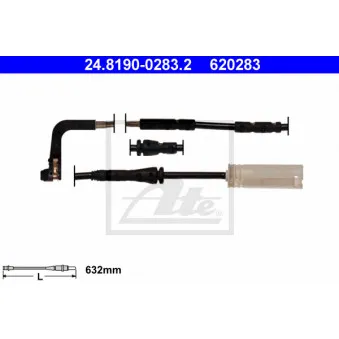 Contact d'avertissement, usure des plaquettes de frein ATE 24.8190-0283.2