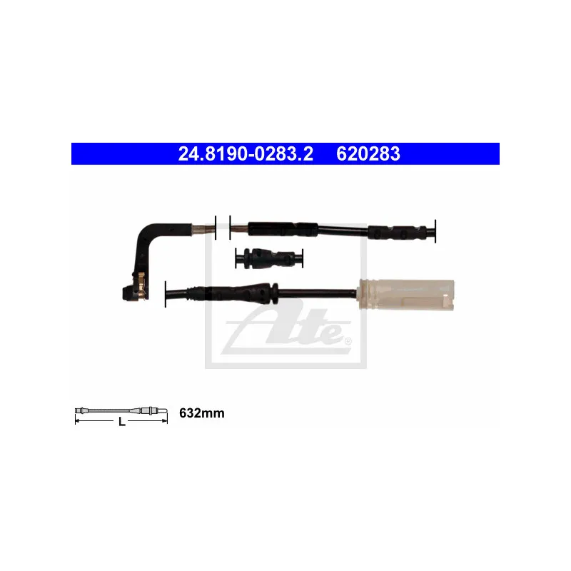 Contact d'avertissement, usure des plaquettes de frein ATE 24.8190-0283.2