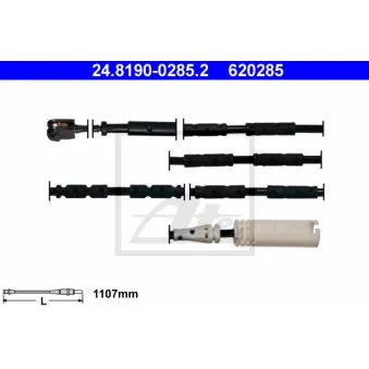 Contact d'avertissement, usure des plaquettes de frein ATE 24.8190-0285.2