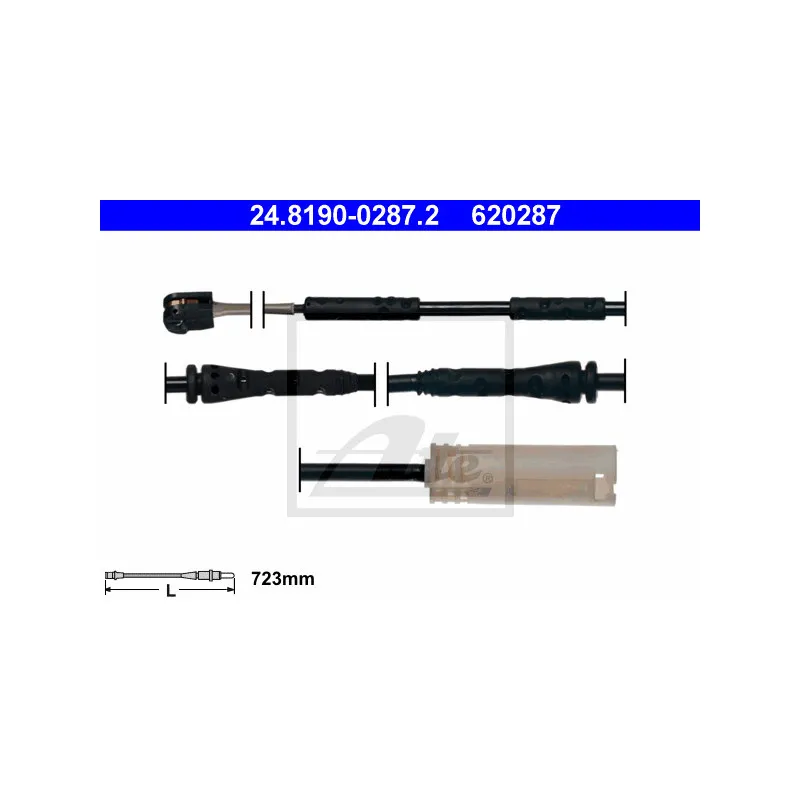 Contact d'avertissement, usure des plaquettes de frein ATE 24.8190-0287.2