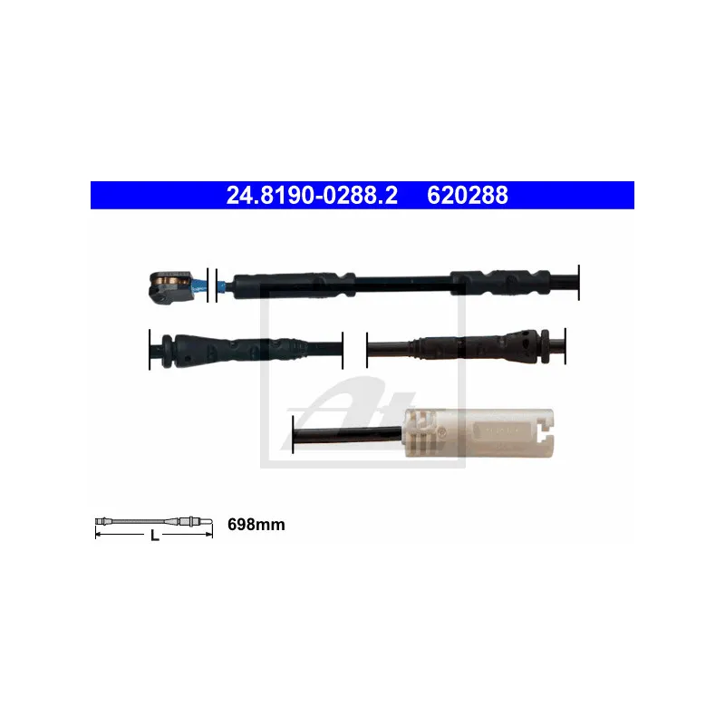 Contact d'avertissement, usure des plaquettes de frein ATE 24.8190-0288.2