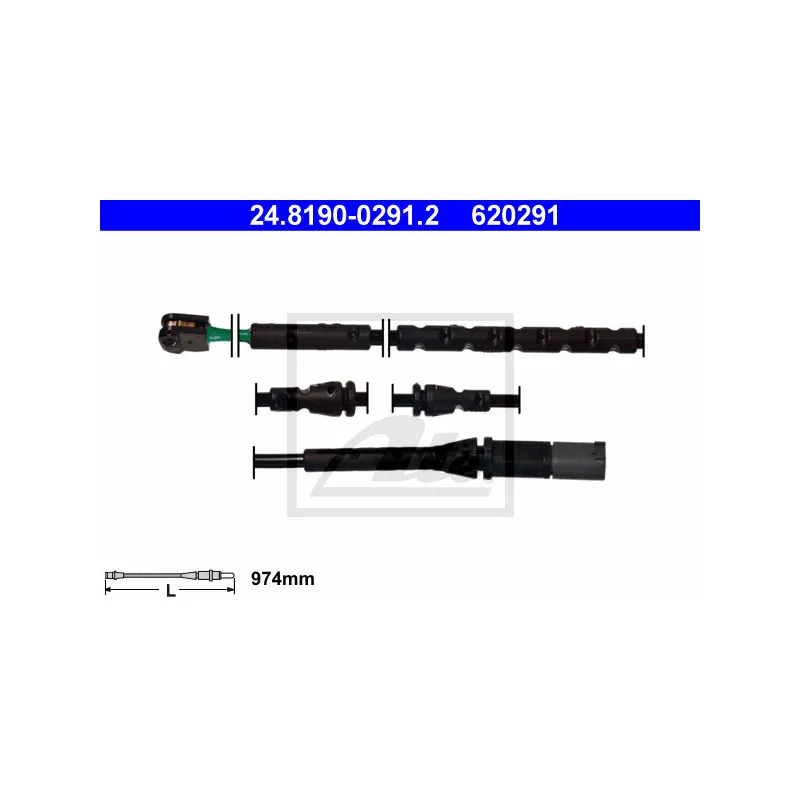 Contact d'avertissement, usure des plaquettes de frein ATE 24.8190-0291.2