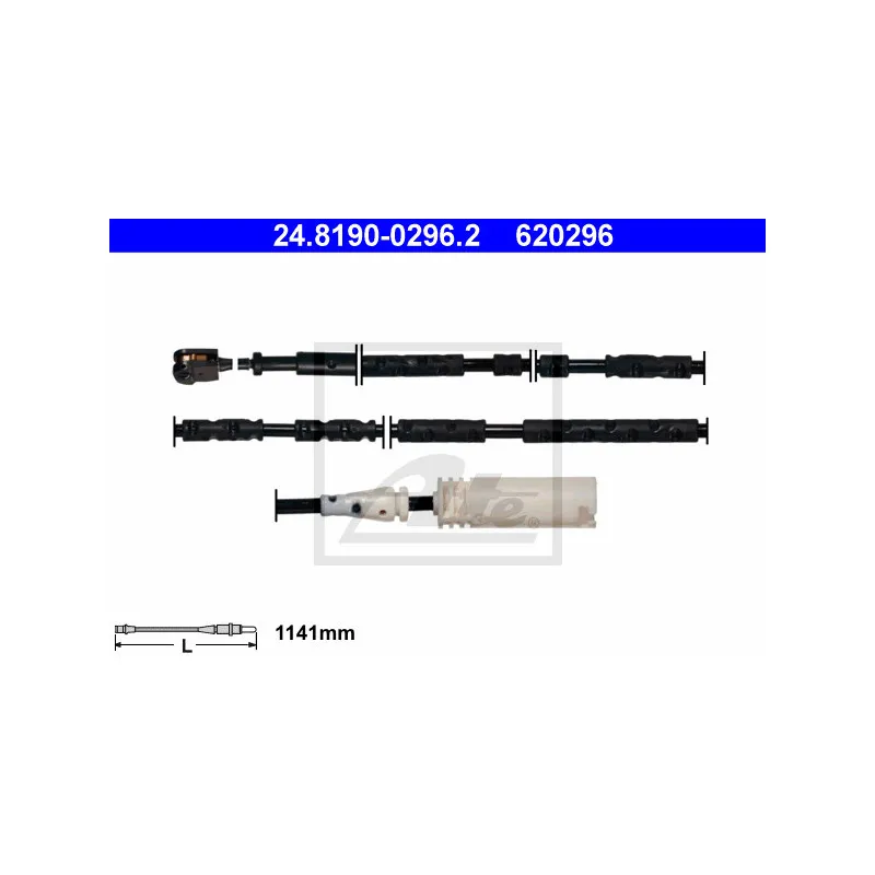 Contact d'avertissement, usure des plaquettes de frein ATE 24.8190-0296.2