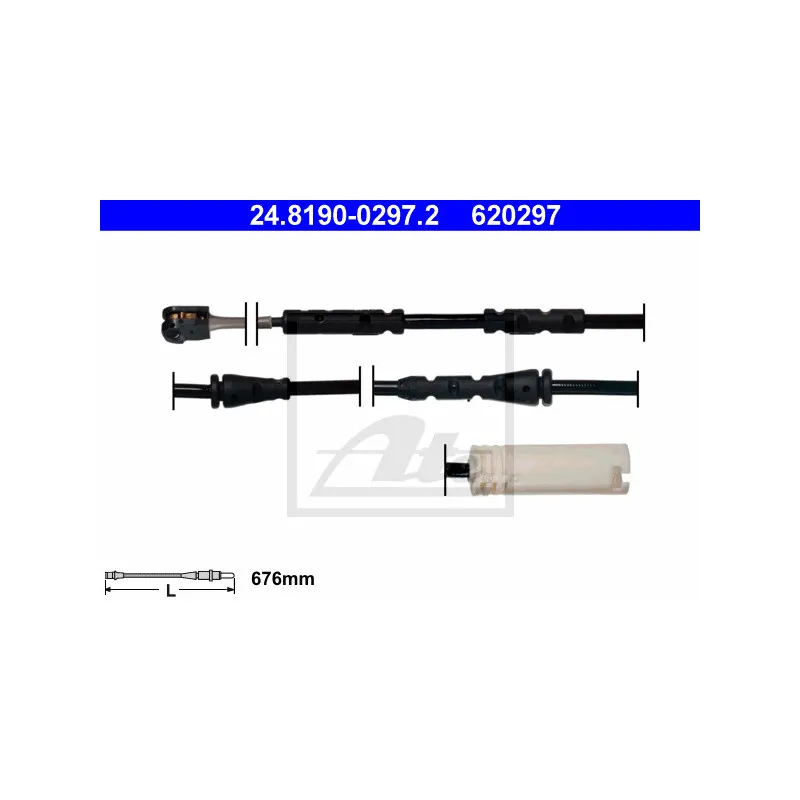 Contact d'avertissement, usure des plaquettes de frein ATE 24.8190-0297.2