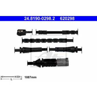 Contact d'avertissement, usure des plaquettes de frein ATE 24.8190-0298.2