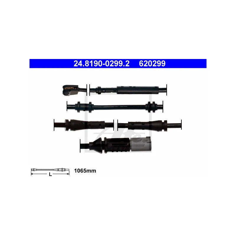 Contact d'avertissement, usure des plaquettes de frein ATE 24.8190-0299.2