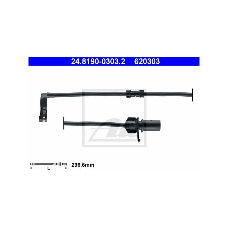 Contact d'avertissement, usure des plaquettes de frein ATE 24.8190-0303.2