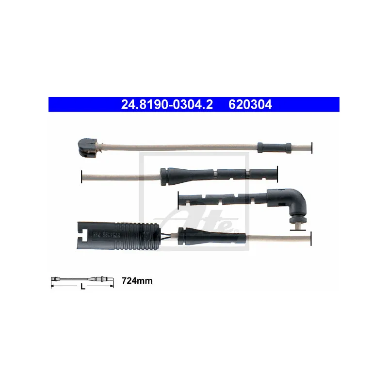 Contact d'avertissement, usure des plaquettes de frein ATE 24.8190-0304.2
