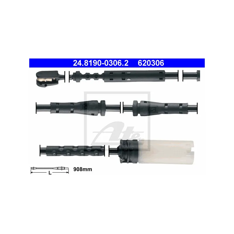 Contact d'avertissement, usure des plaquettes de frein ATE 24.8190-0306.2